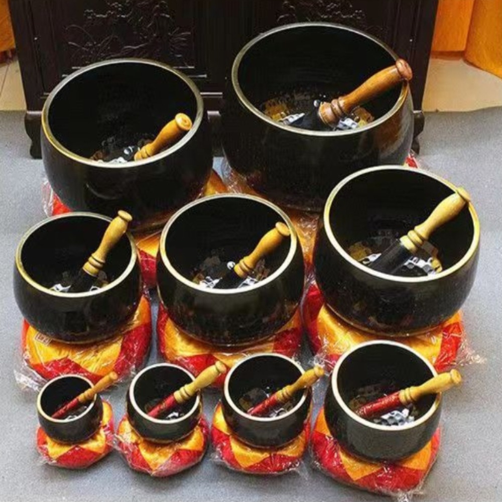 Tibetan Singing Bowl - Bol chantant tibétain en cuivre noir