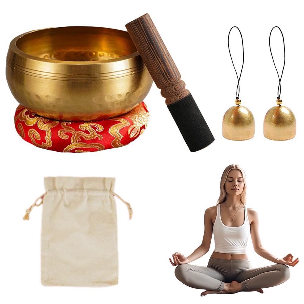 Tibetan Singing Bowl - Nouveau bol chantant tibétain ensemble de