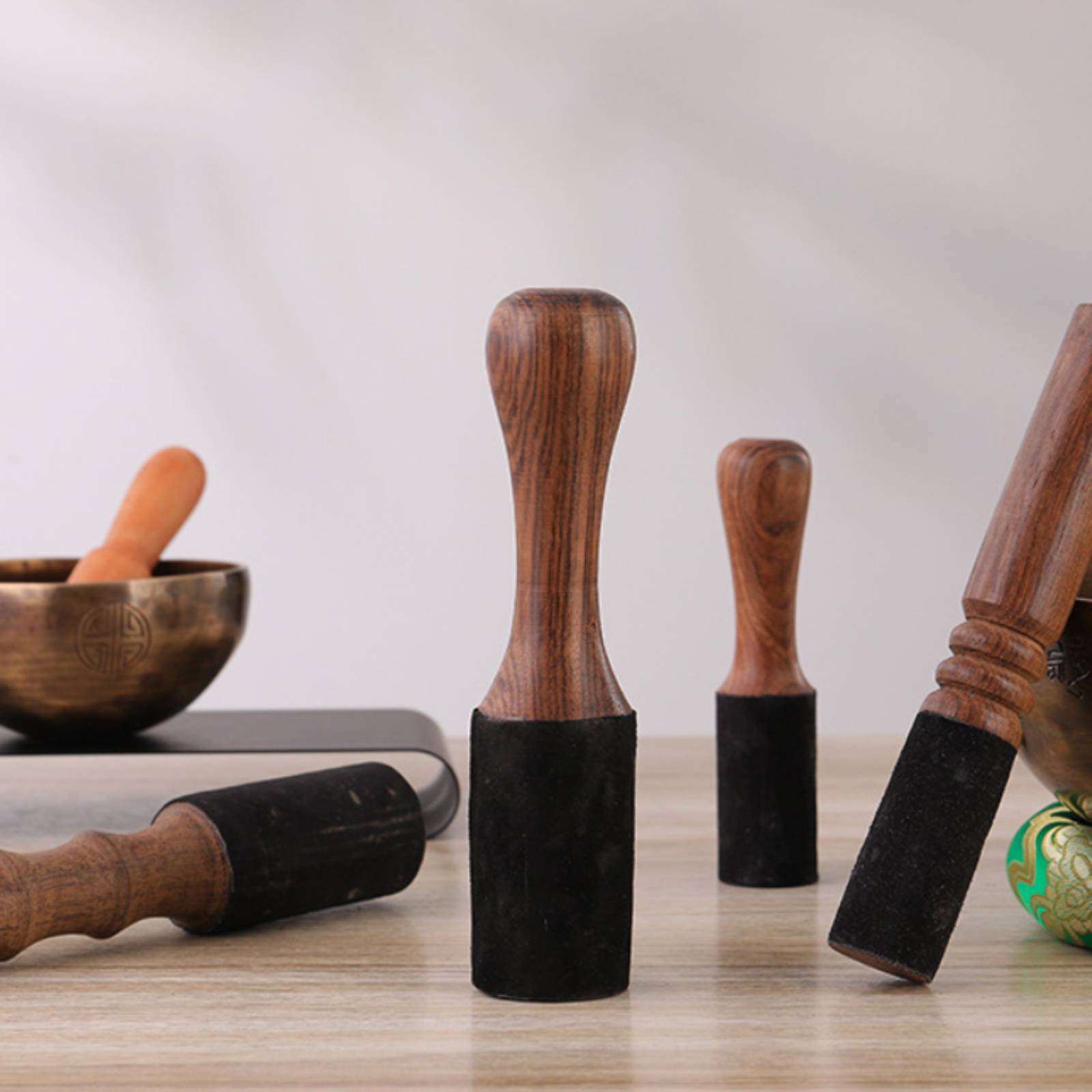 Tibetan Singing Bowl - Maillet en bois robuste pour bol
