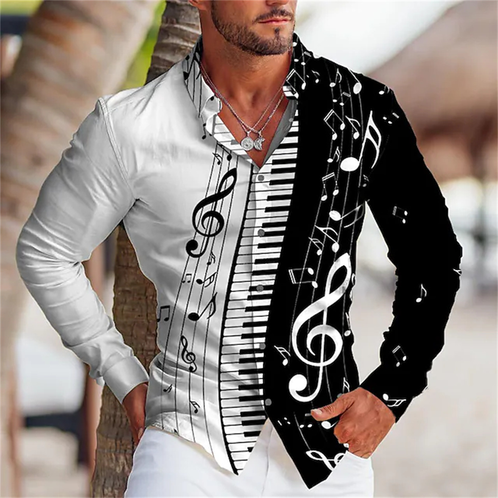 Musical Instrument Sign - Chemise d'été à manches longues pour