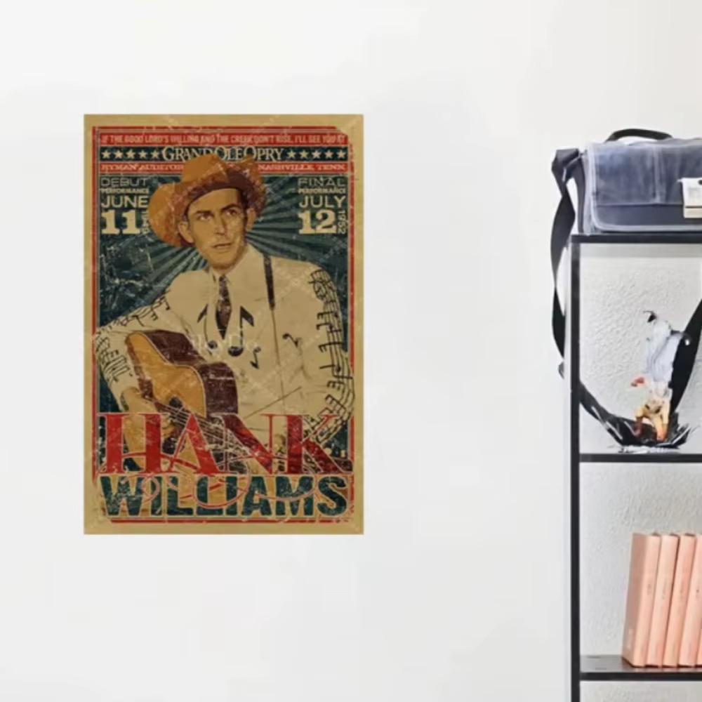 Hank Williams – panneau métall - Musical Instrument Sign avis et prix