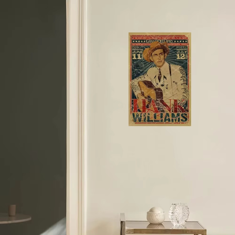 Hank Williams – panneau métall - Musical Instrument Sign avis et prix