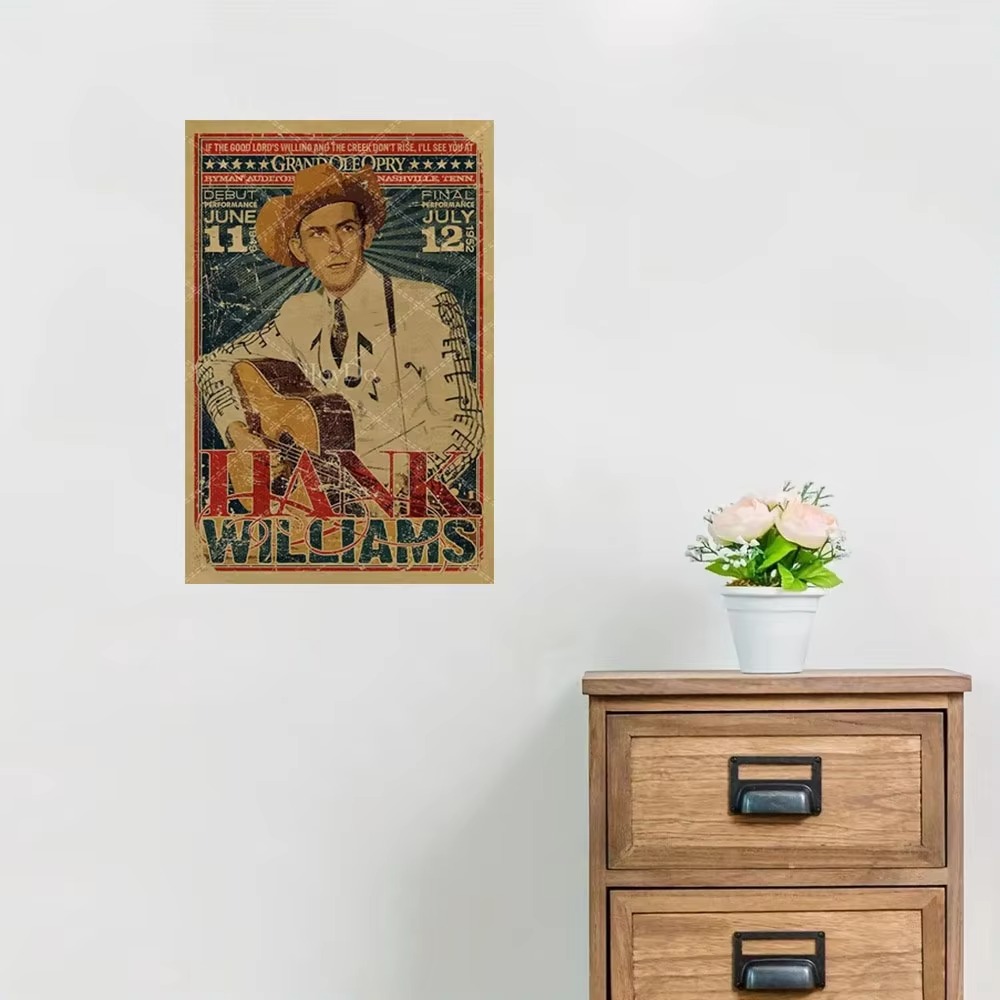 Hank Williams – panneau métall - Musical Instrument Sign avis et prix