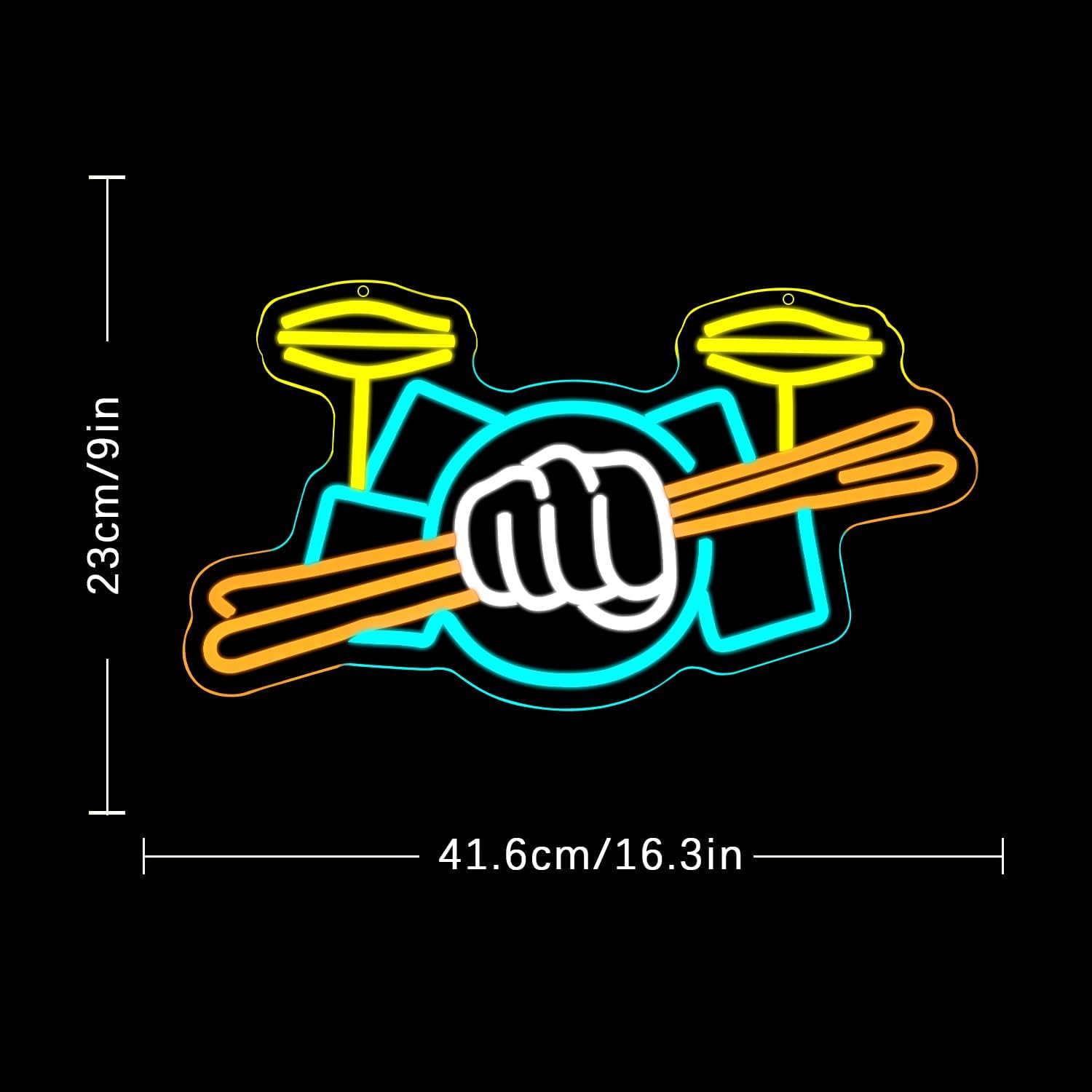 Enseigne néon batterie de perc - Musical Instrument Set avis et prix