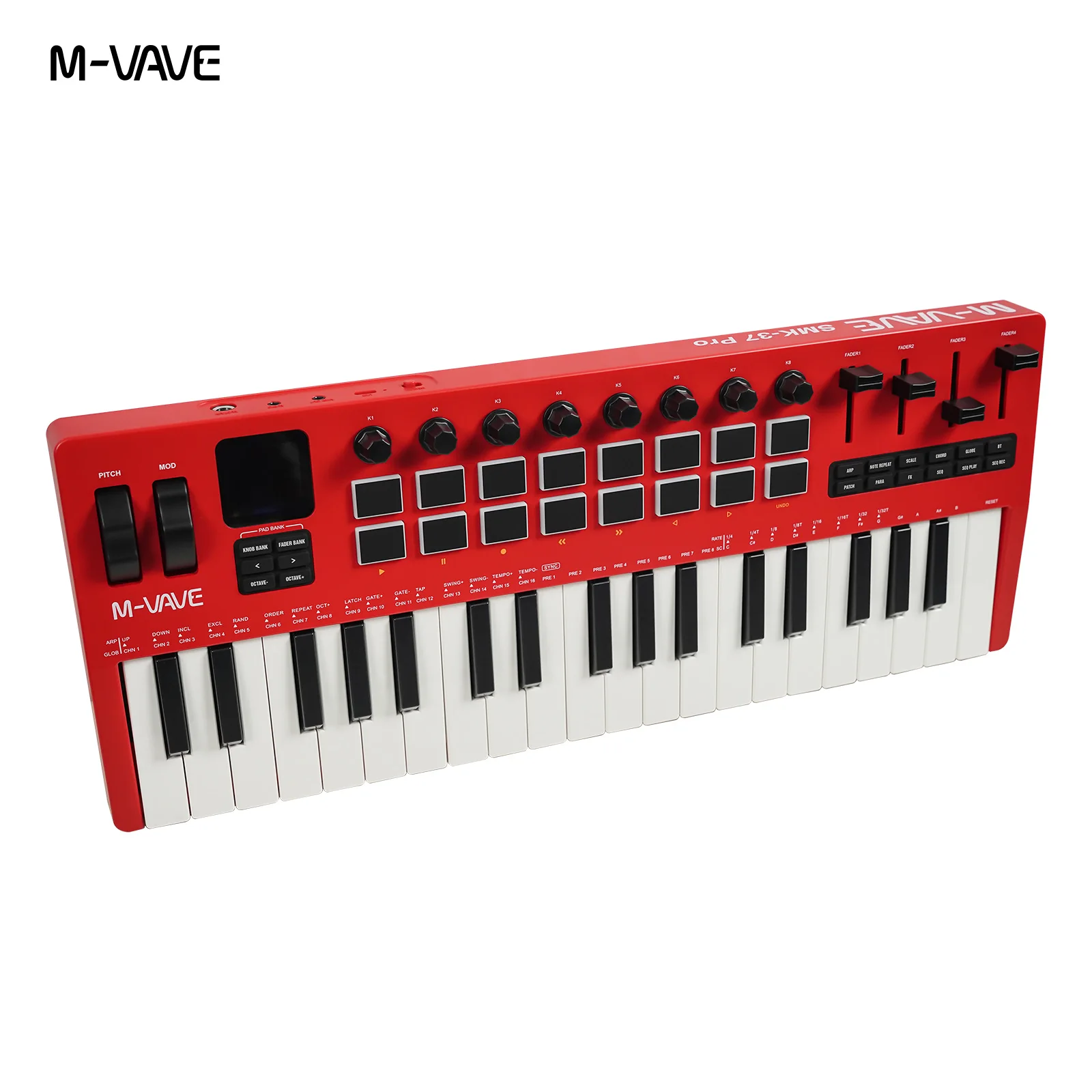 Contrôleur MIDI rouge M-VAVE S - Musical Instrument Synthesizer avis et prix