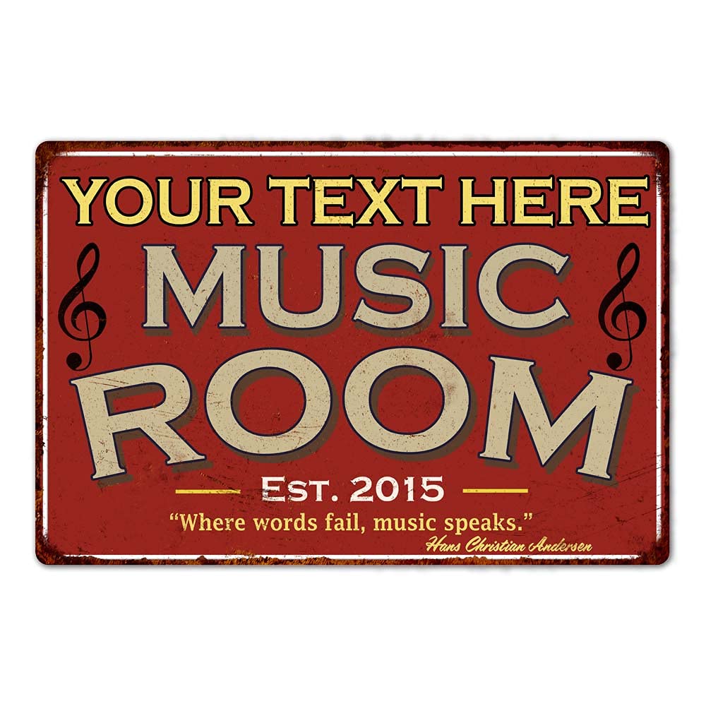 Panneau personnalisé pour sall - Musical Instrument Sign avis et prix